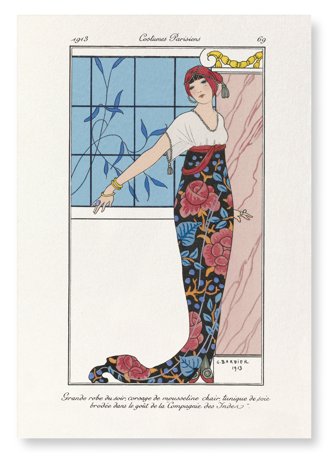 GRANDE ROBE DU SOIR (1913): Vintage Art Print