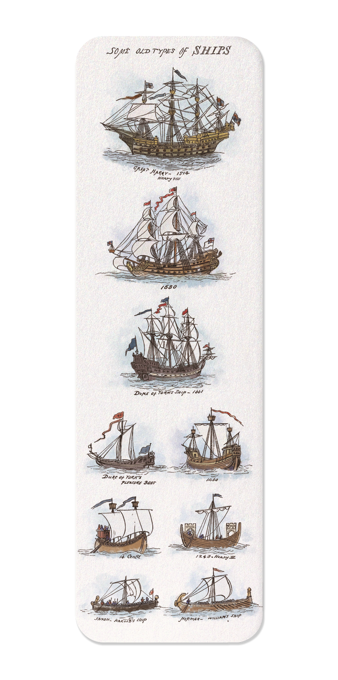 Ezen Designs - Sea Pictures Drawn with Pen, Pencil and Watercolour (1882) - Bookmark - Front
