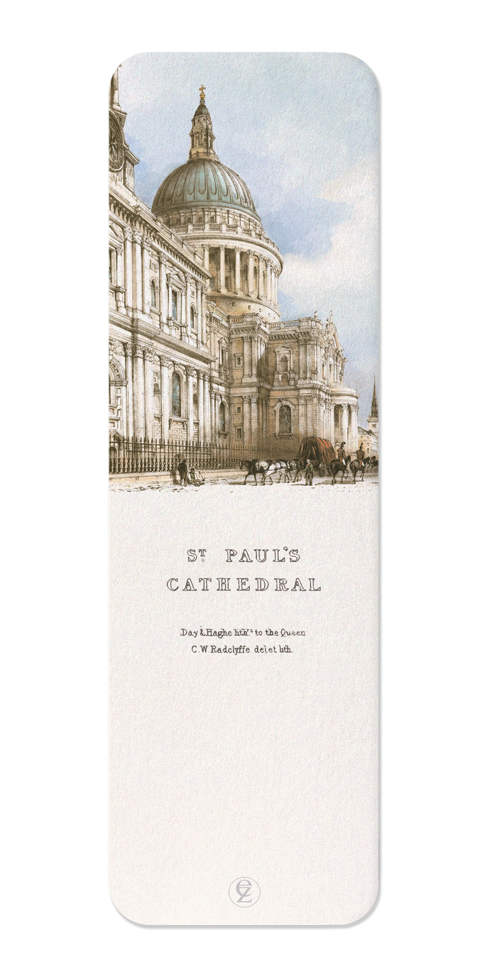 Ezen Designs - South West View of St Paul’s Day (1842) - Bookmark - Front