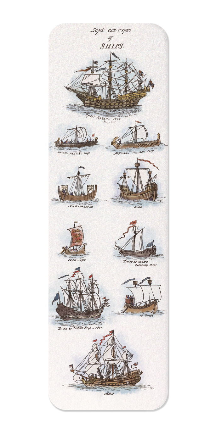 Ezen Designs - Images de Mer Dessinées à l’aquarelle (1882) - Bookmark - Front