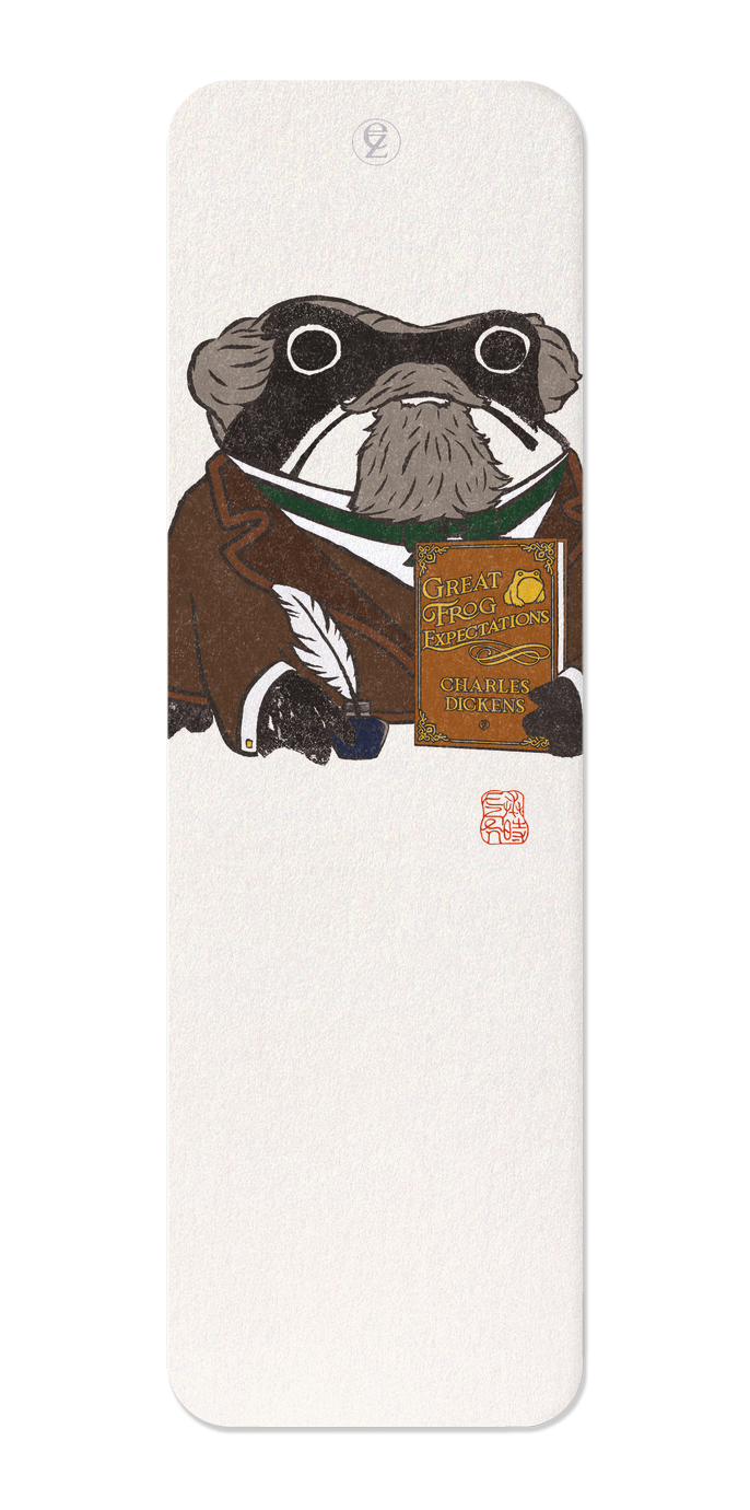 Ezen Designs - Charles Dickens Ezen Frog - Bookmark - Front