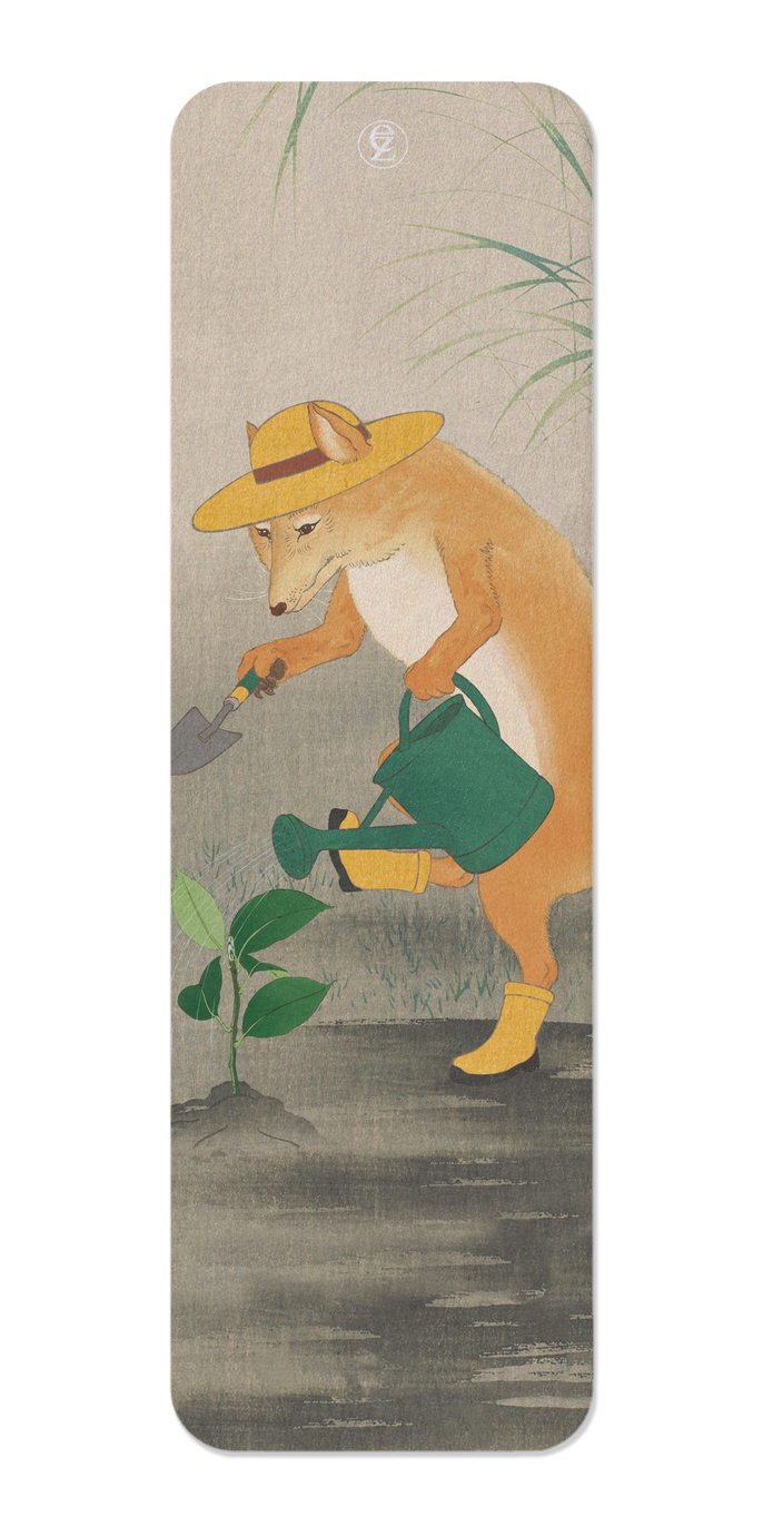 Ezen Designs - Gardener fox - Bookmark - Front