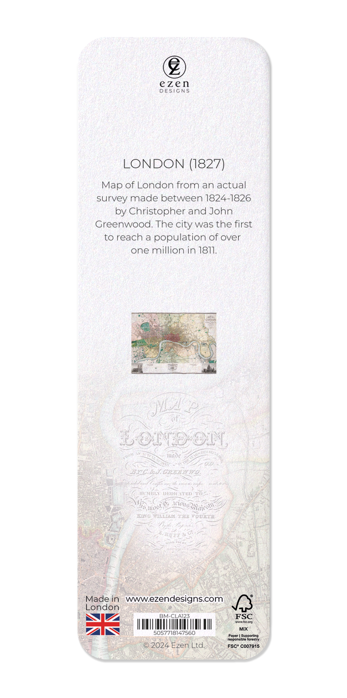 Ezen Designs - London (1827) - Bookmark - Back