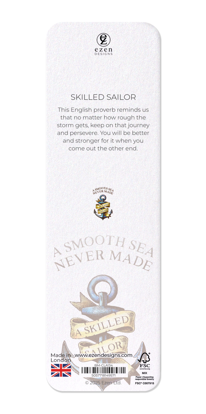 Ezen Designs - Skilled sailor - Bookmark - Back
