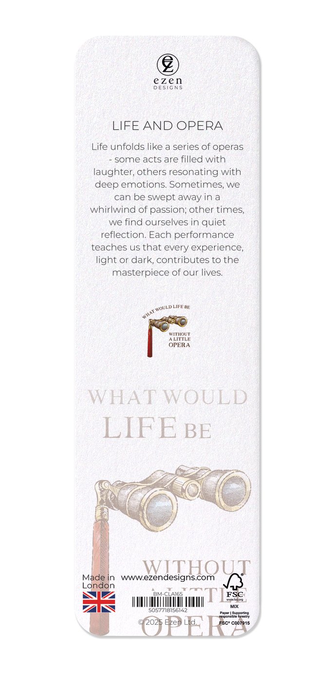 Ezen Designs - Life and opera - Bookmark - Back