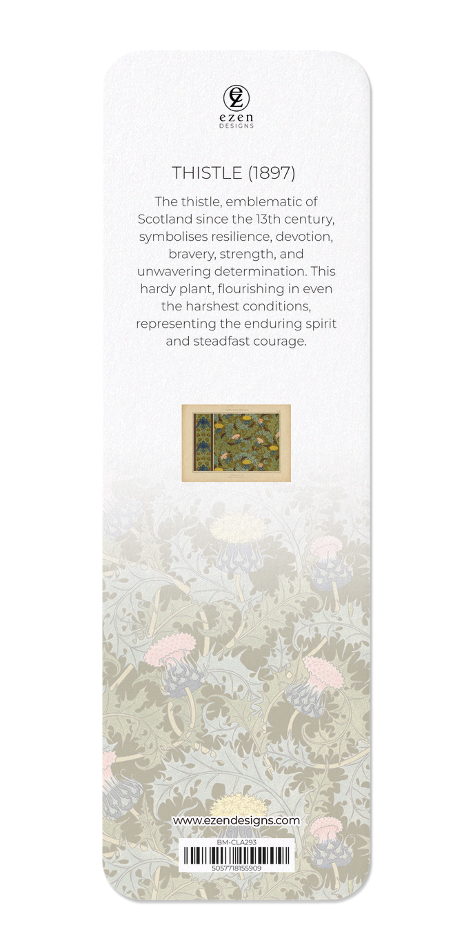 Ezen Designs - Thistle (1897) - Bookmark - Back