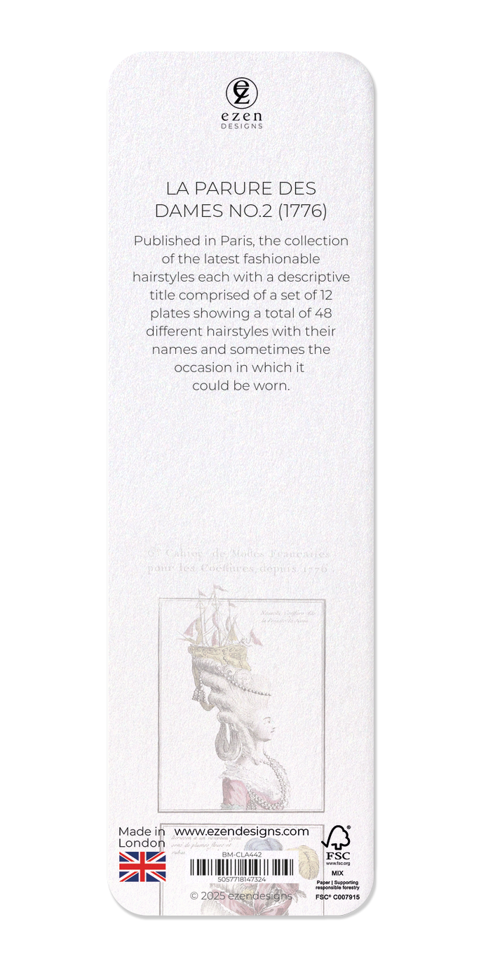 Ezen Designs - LA PARURE DES DAMES NO.2 (1776) - Bookmark - Back