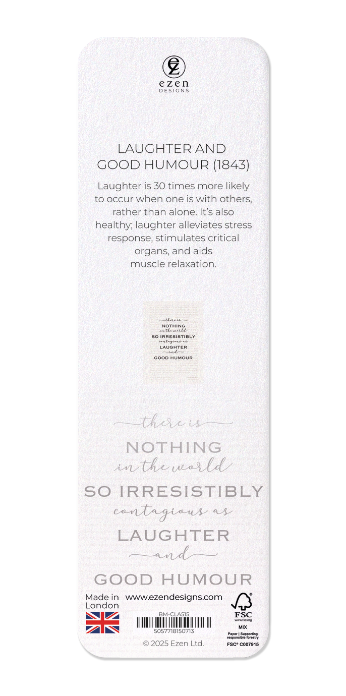 Ezen Designs - Laughter and Good Humour (1843) - Bookmark - Back