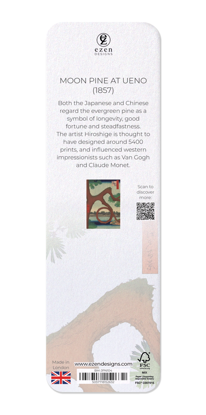 Ezen Designs - Moon Pine at Ueno (1857) - Bookmark - Back