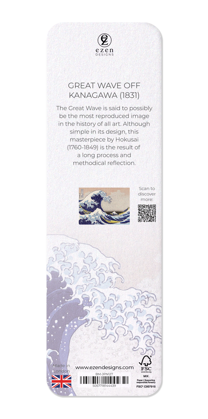 Ezen Designs - Great wave off Kanagawa (1831) - Bookmark - Back