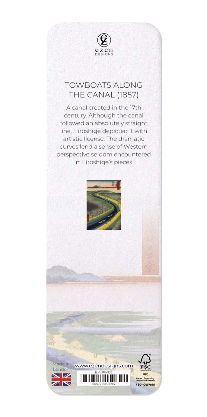 Ezen Designs - Towboats Along the Canal (1857) - Bookmark - Back