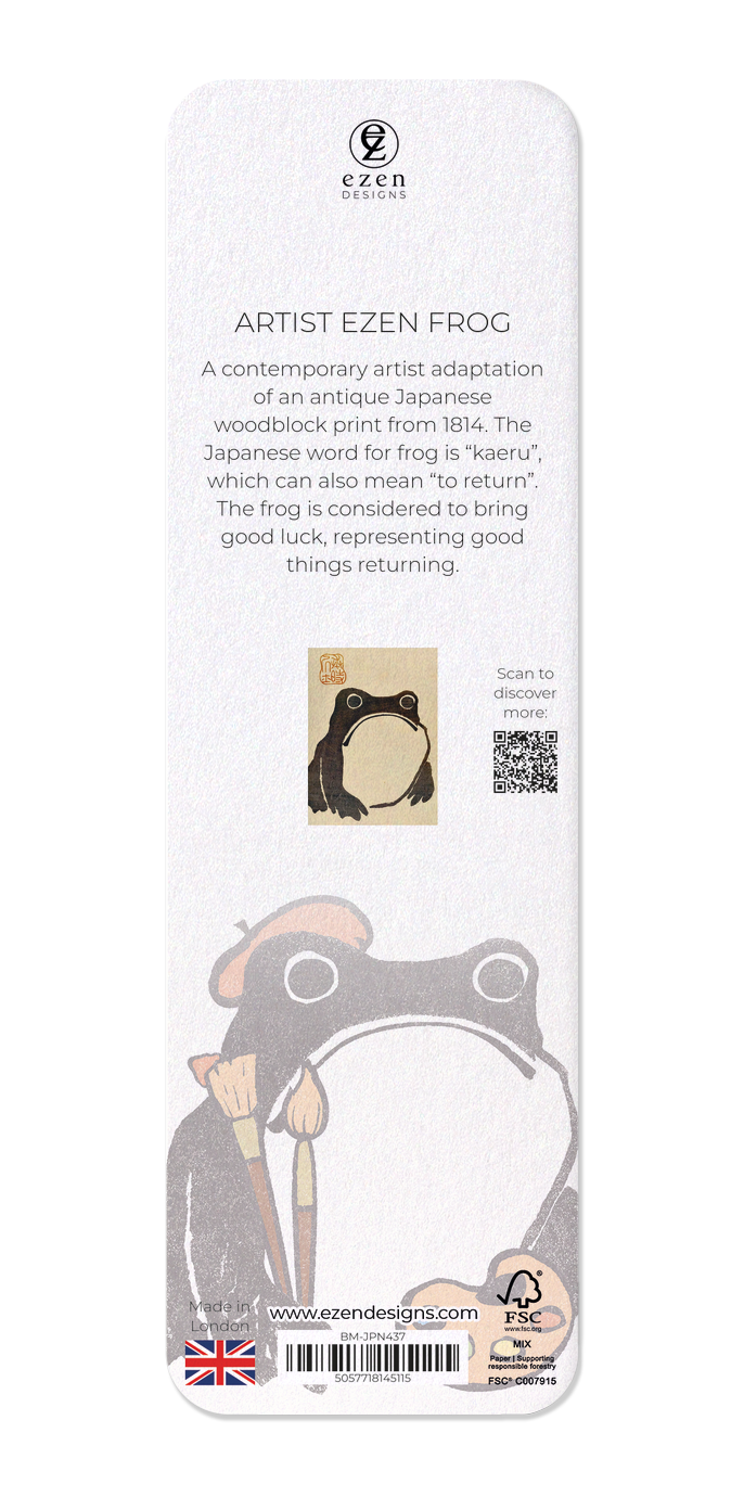 Ezen Designs - Artist Ezen Frog - Bookmark - Back