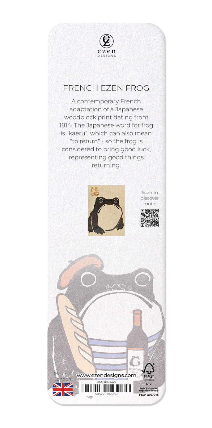 Ezen Designs - French Ezen Frog - Bookmark - Back