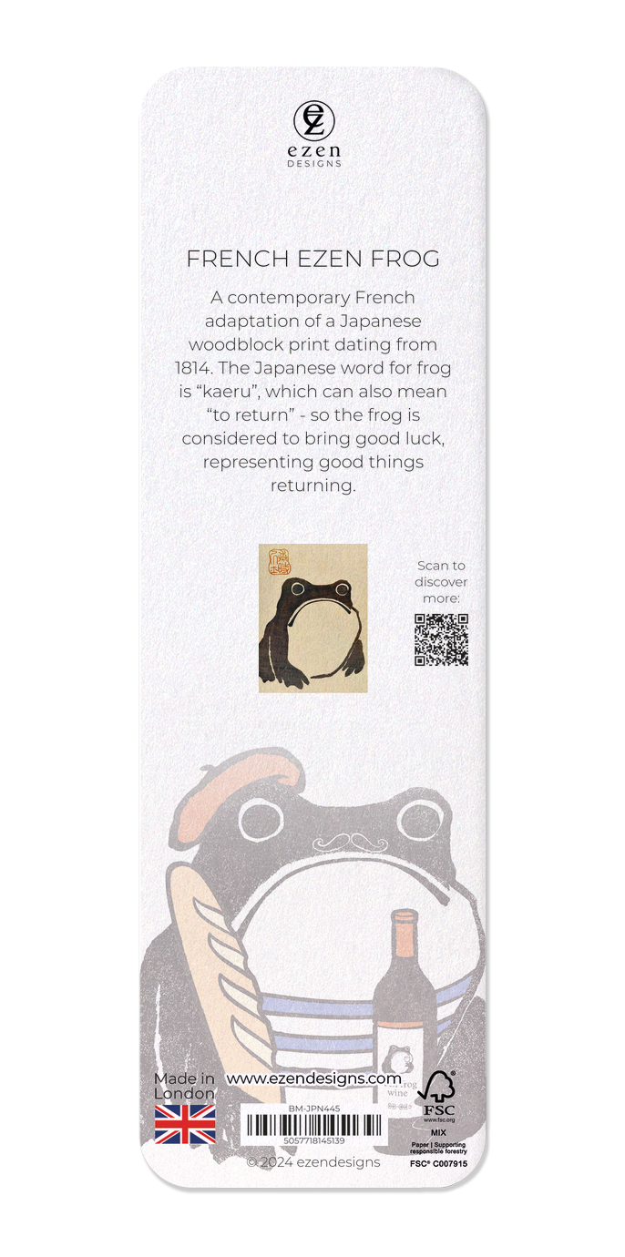 Ezen Designs - French Ezen Frog - Bookmark - Back