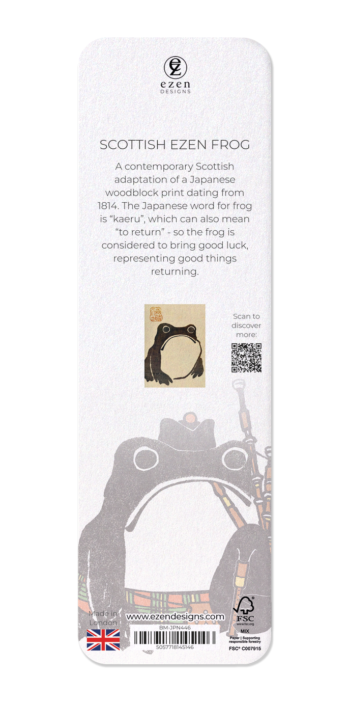 Ezen Designs - Scottish Ezen Frog - Bookmark - Back