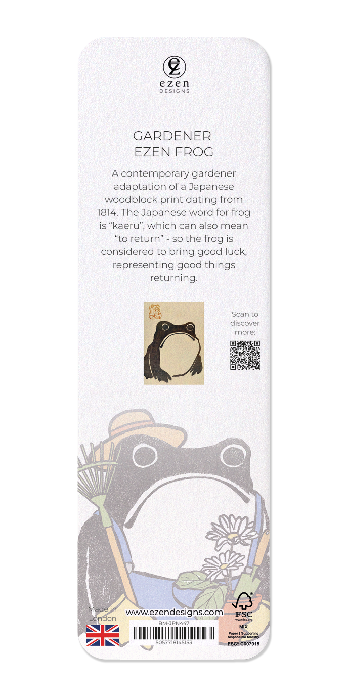 Ezen Designs - Gardener Ezen Frog - Bookmark - Back