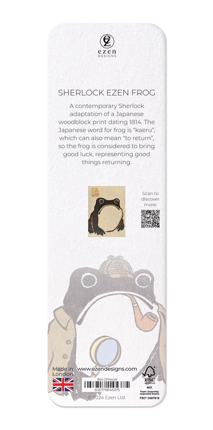 Ezen Designs - Sherlock Ezen Frog - Bookmark - Back