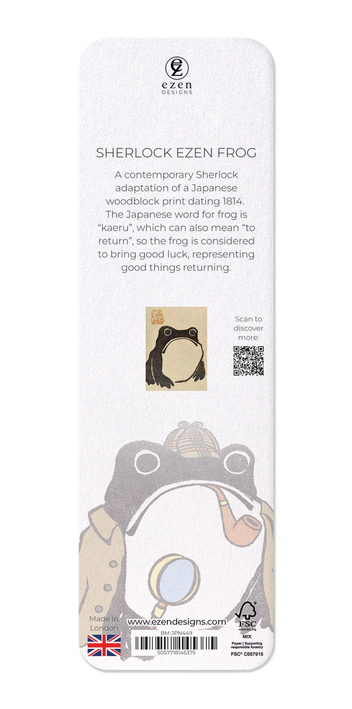 Ezen Designs - Sherlock Ezen Frog - Bookmark - Back