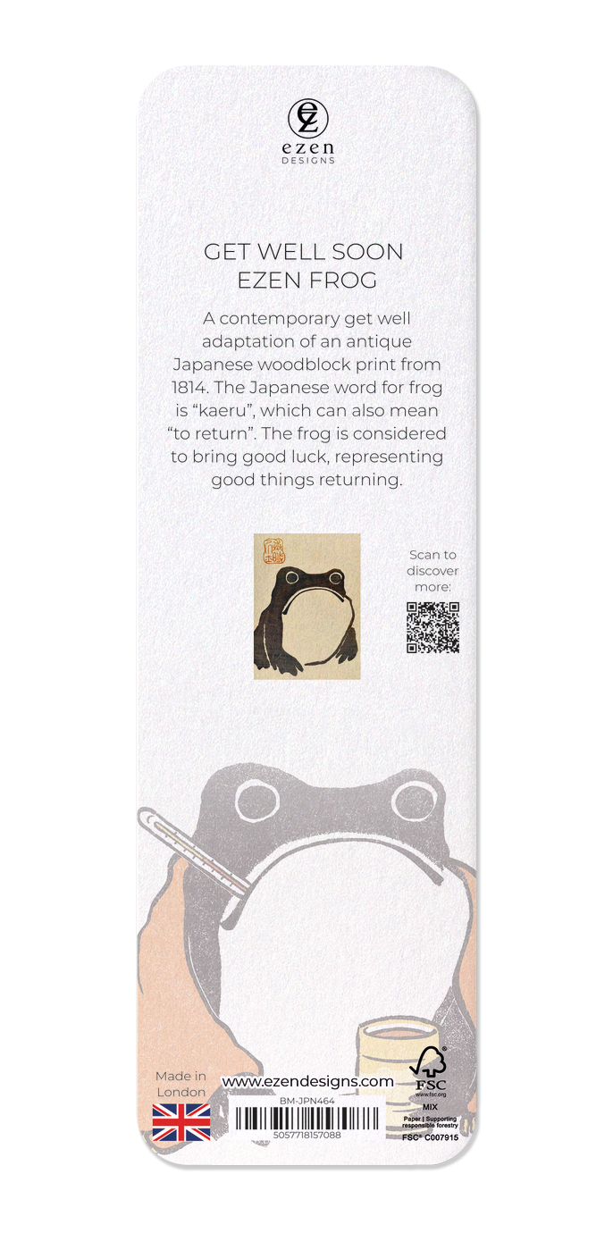 Ezen Designs - Get well soon Ezen Frog - Bookmark - Back