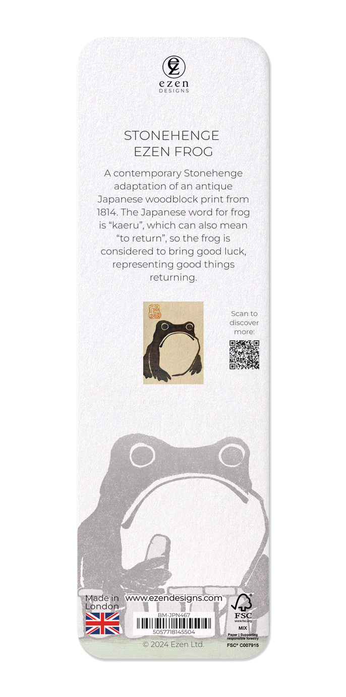 Ezen Designs - Stonehenge Ezen Frog - Bookmark - Back