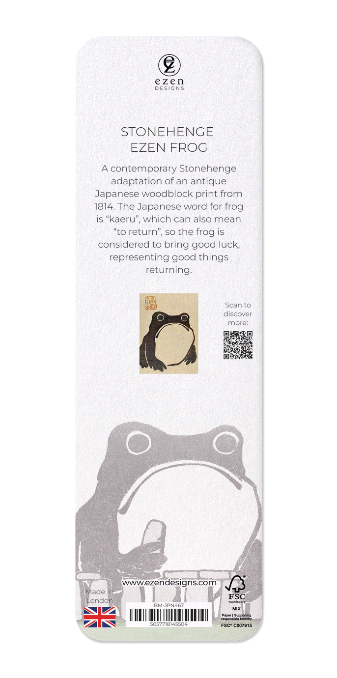 Ezen Designs - Stonehenge Ezen Frog - Bookmark - Back