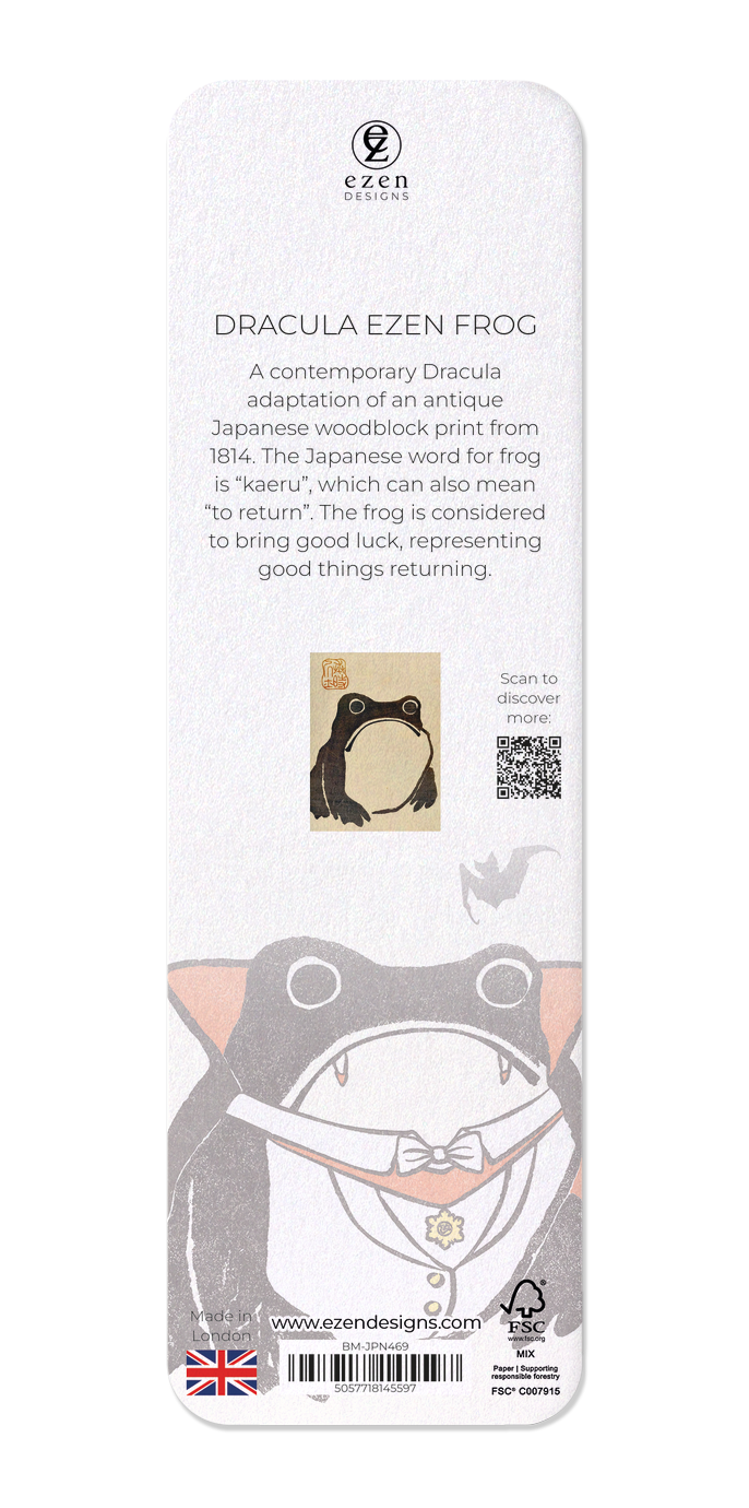 Ezen Designs - Dracula Ezen Frog - Bookmark - Back