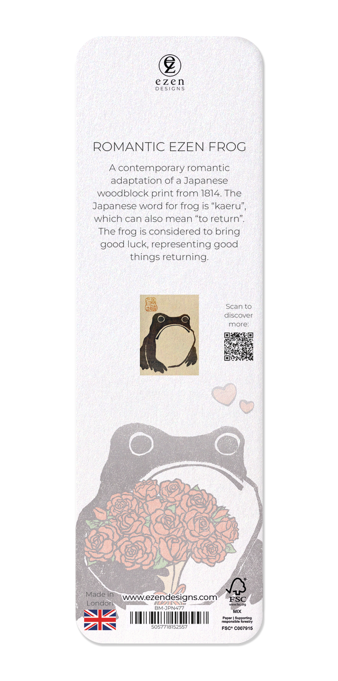 Ezen Designs - Romantic Ezen Frog - Bookmark - Back