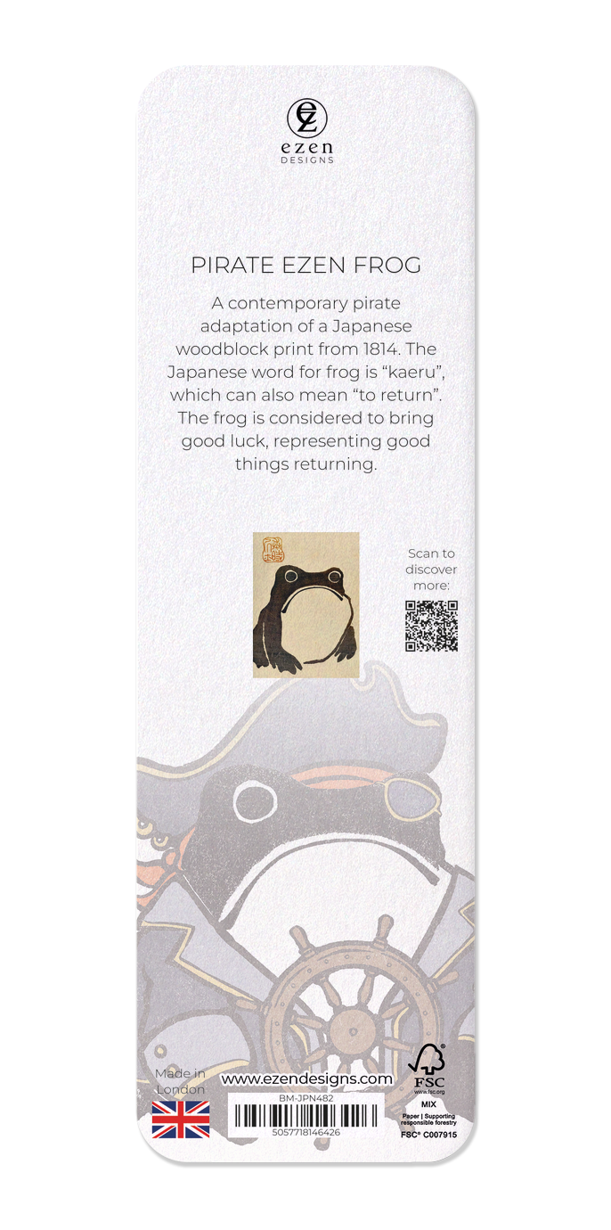 Ezen Designs - Pirate Ezen Frog - Bookmark - Back