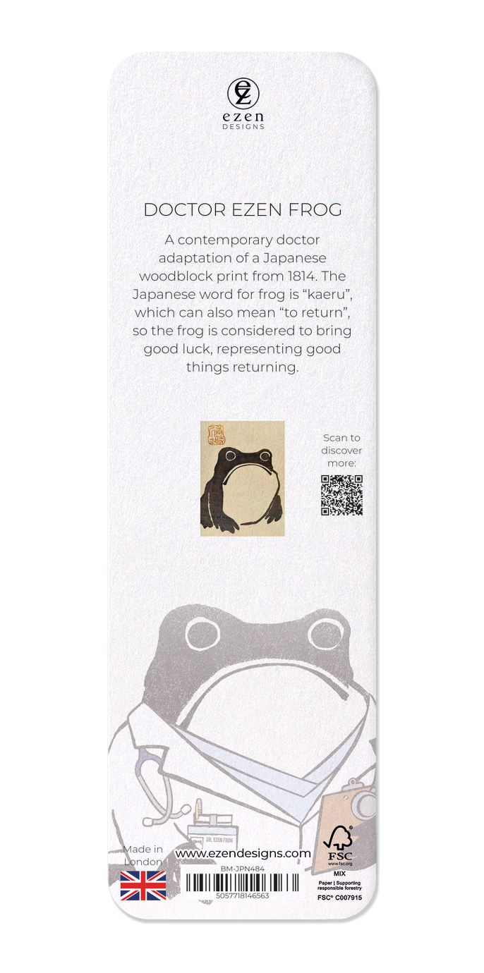 Ezen Designs - Doctor Ezen frog - Bookmark - Back