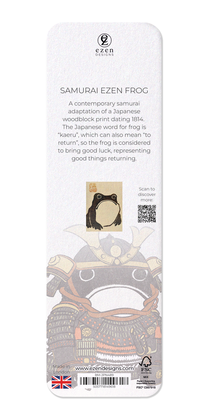 Ezen Designs - Samurai Ezen Frog - Bookmark - Back