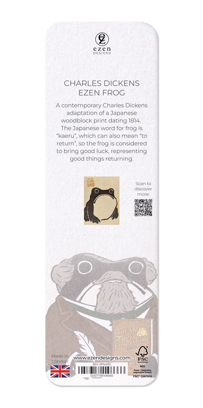 Ezen Designs - Charles Dickens Ezen Frog - Bookmark - Back