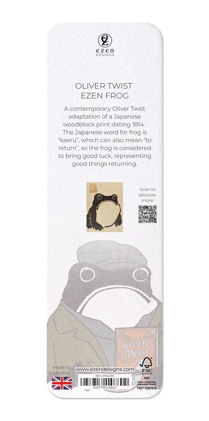 Ezen Designs - Oliver Twist Ezen Frog - Bookmark - Back