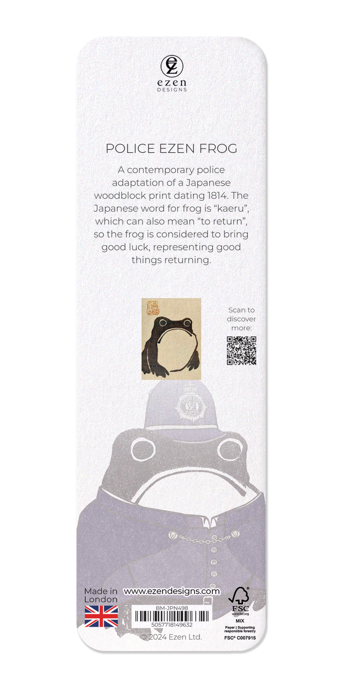 Ezen Designs - Police Ezen Frog - Bookmark - Back
