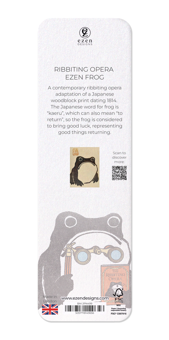 Ezen Designs - Ribbiting Opera Ezen Frog - Bookmark - Back