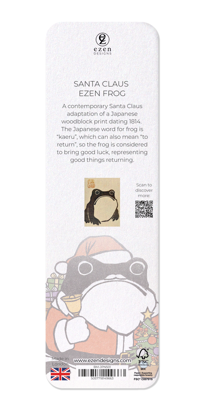 Ezen Designs - Santa Claus Ezen Frog - Bookmark - Back