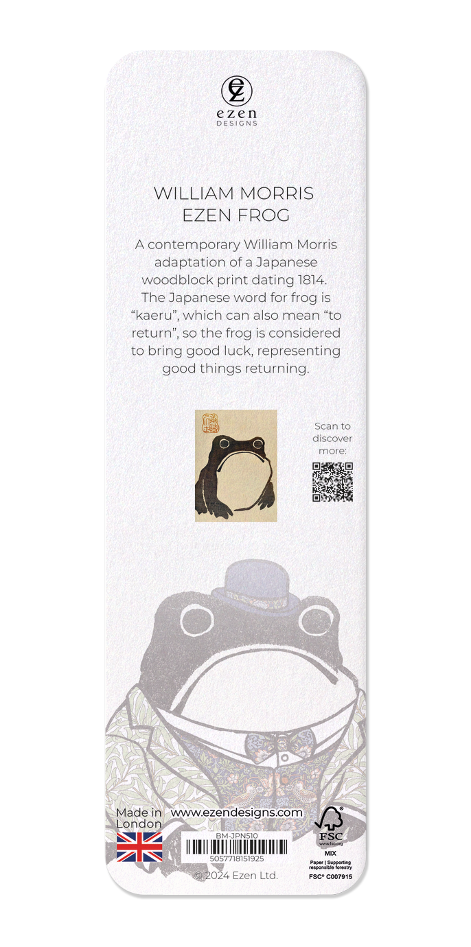 Ezen Designs - William Morris Ezen Frog - Bookmark - Back