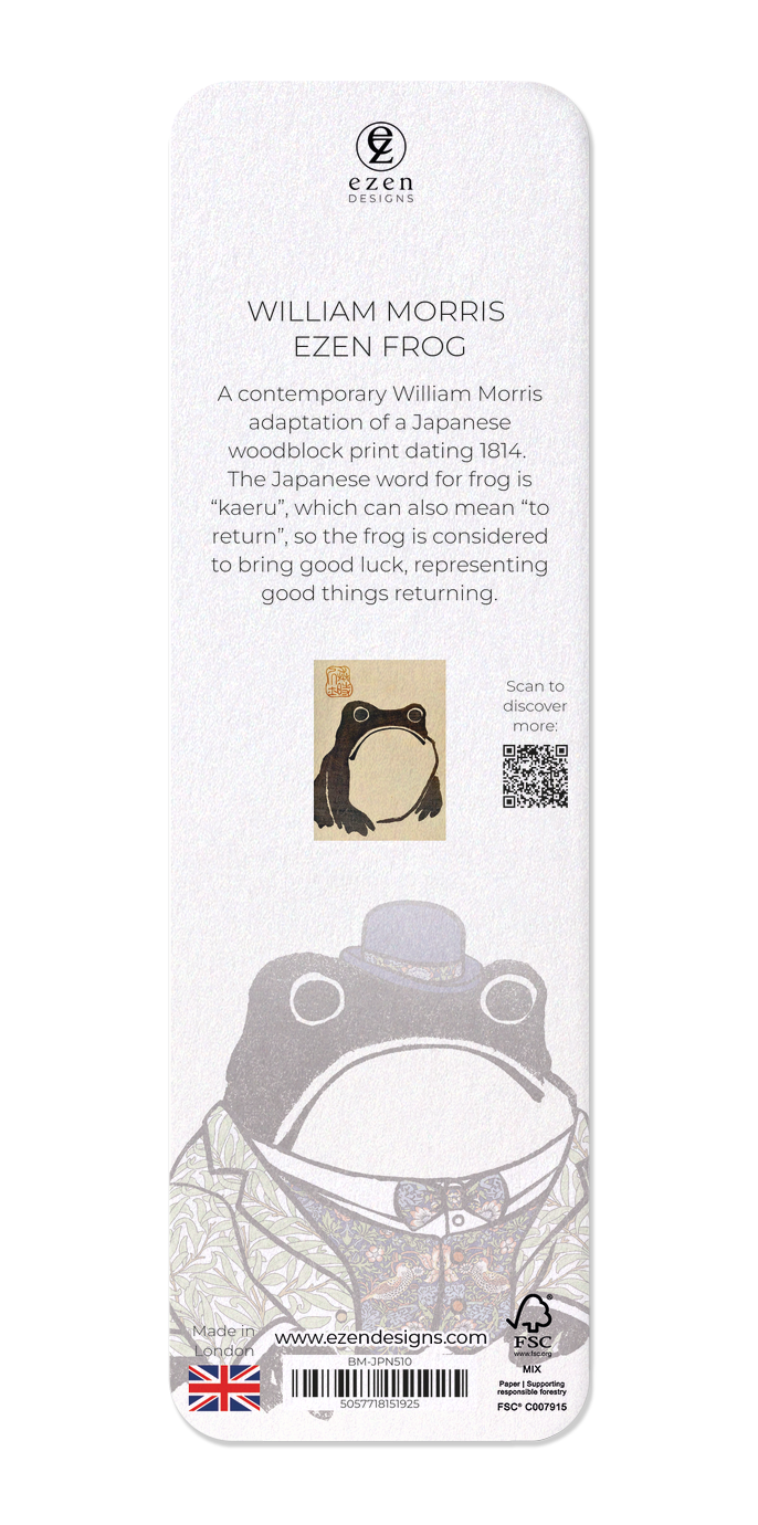 Ezen Designs - William Morris Ezen Frog - Bookmark - Back