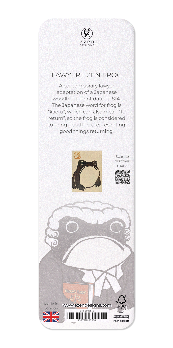 Ezen Designs - Lawyer Ezen Frog - Bookmark - Back