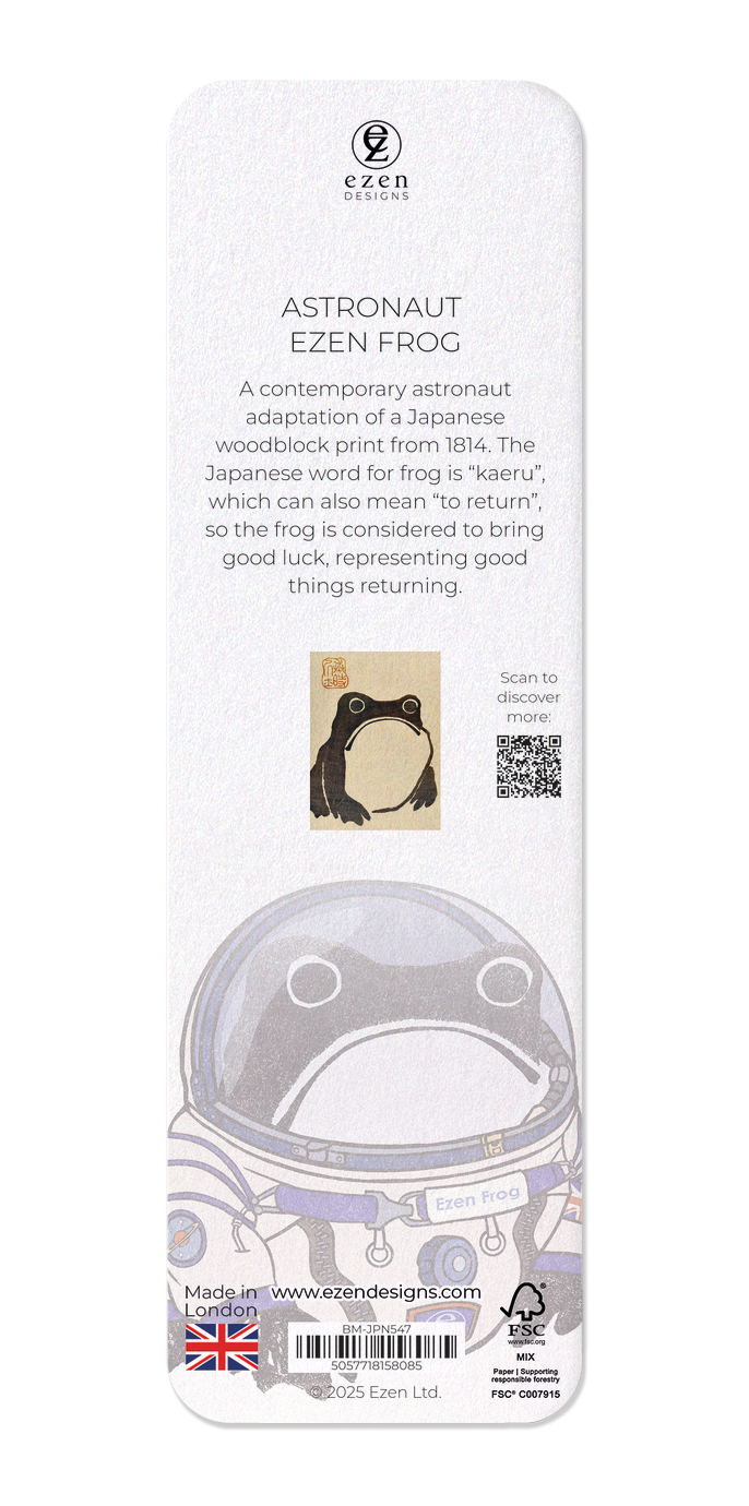 Ezen Designs - Astronaut Ezen frog - Bookmark - Back