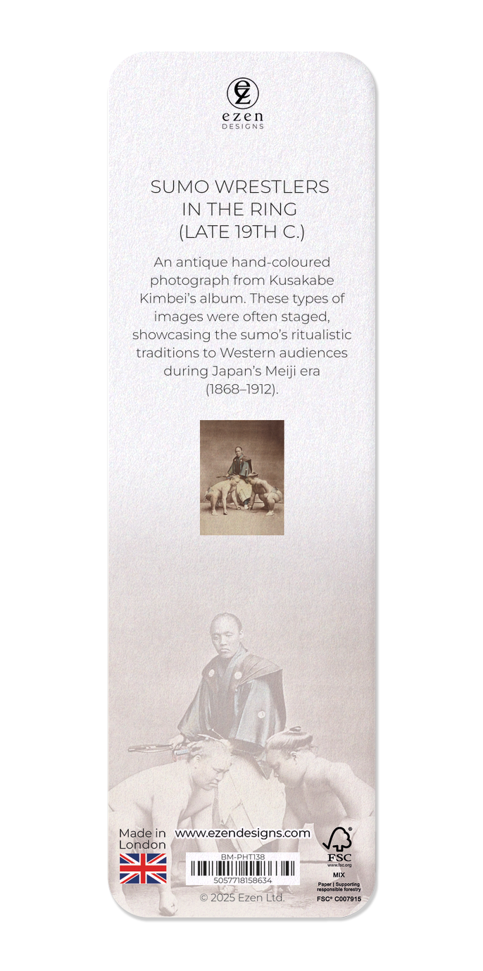 Ezen Designs - Sumo Wrestlers in the Ring (Late 19th C.) - Bookmark - Back