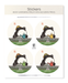Ezen Designs - Kew Gardens Palm House Ezen Frog - Sticker Set