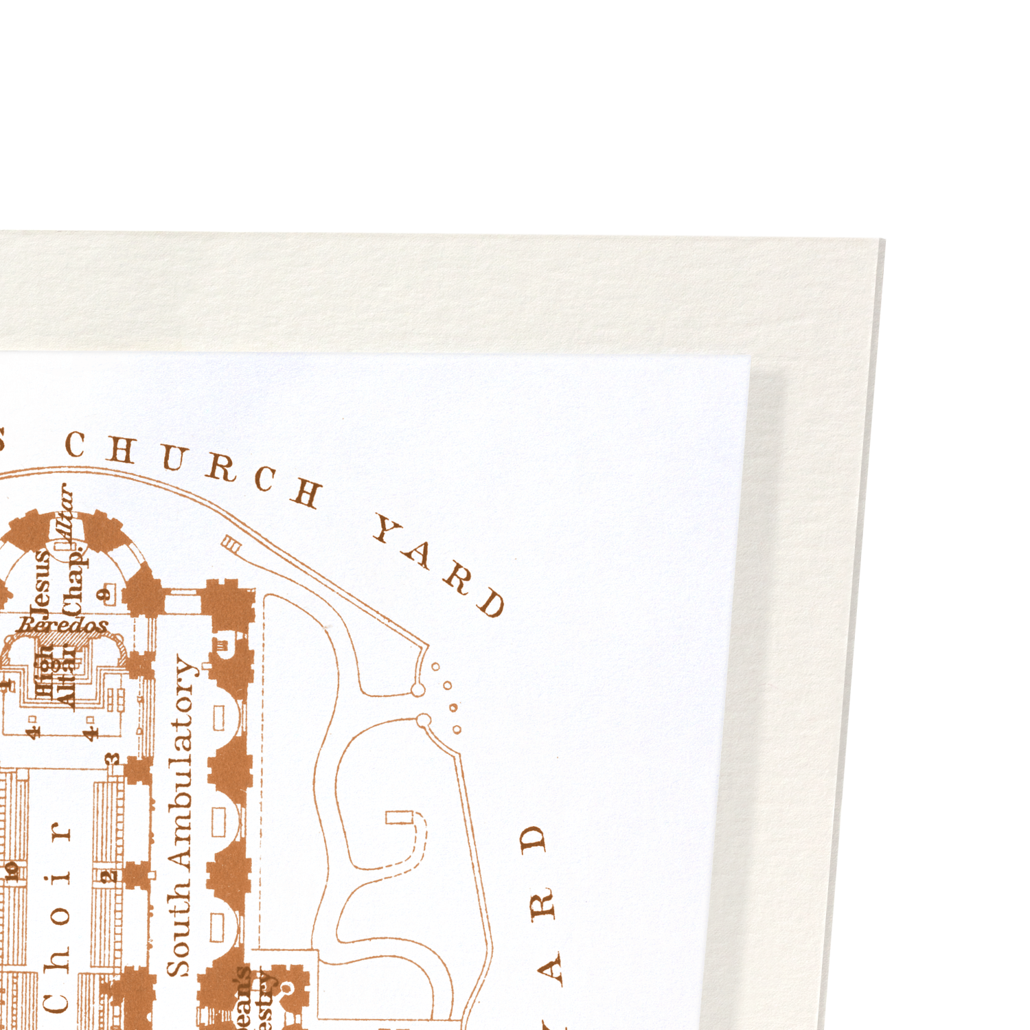 GROUND PLAN OF ST. PAUL'S (1930): Bespoke Art Print