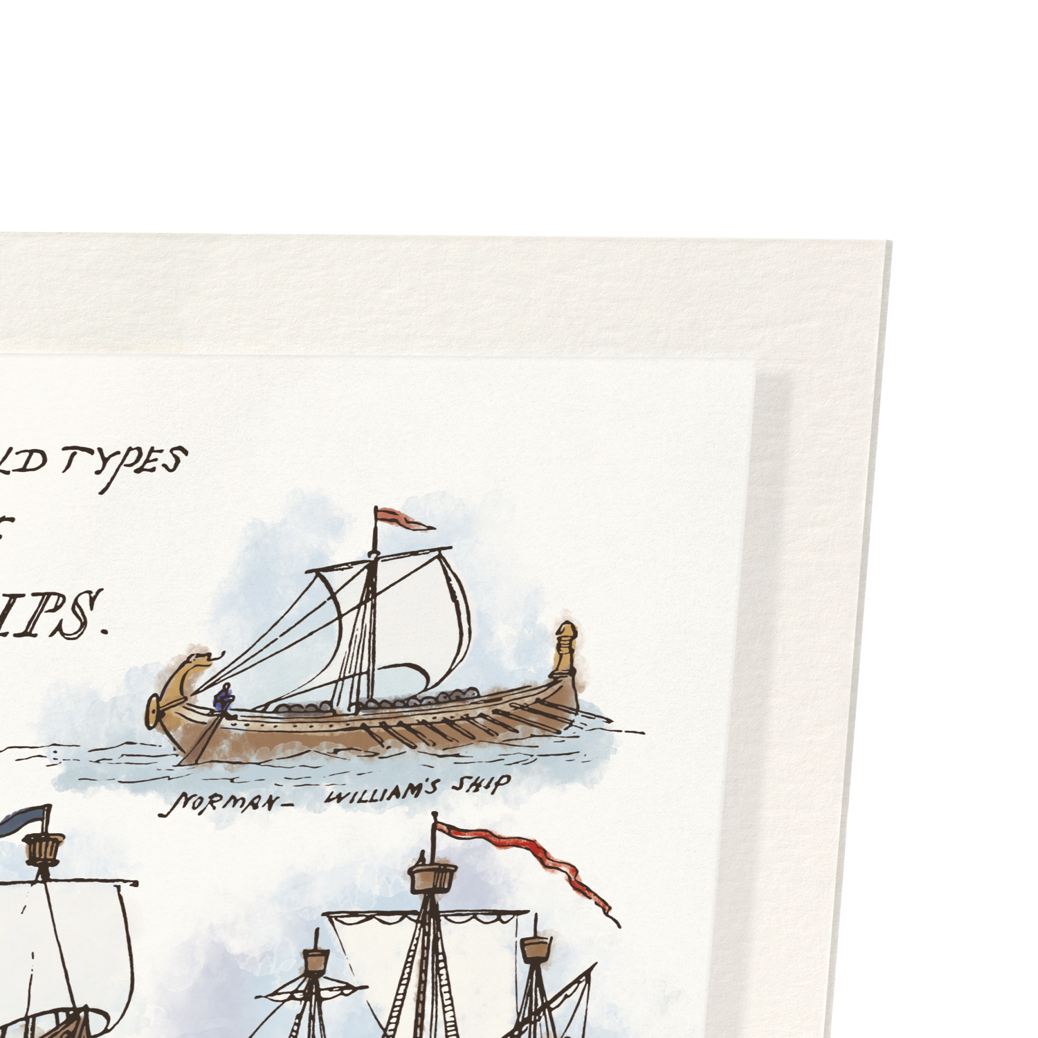 SEA PICTURES DRAWN WITH PEN, PENCIL AND WATERCOLOUR (1882): Victorian Art Print