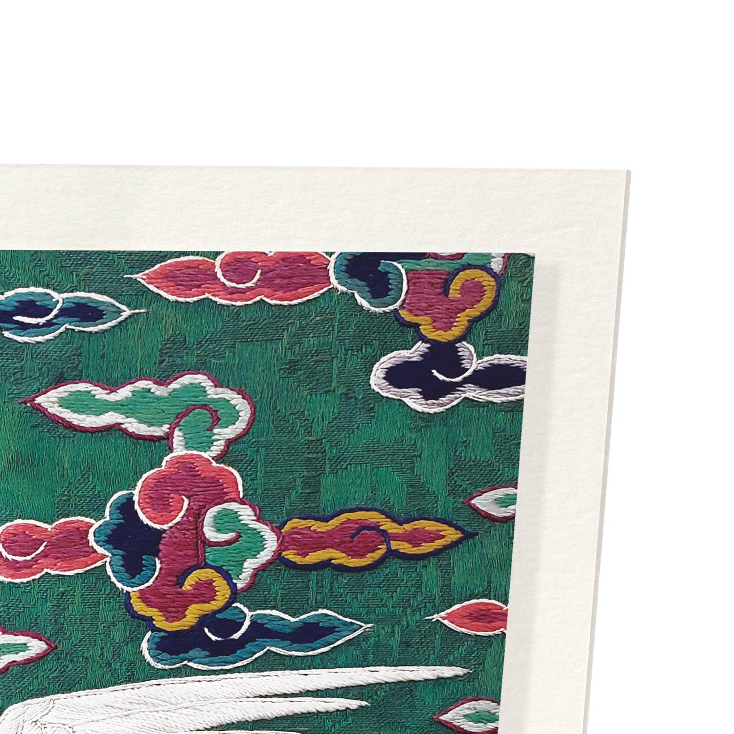 KOREAN HYUNGBAE RANK BADGE OF CRANE (LATE 19TH C): Painting Art Print