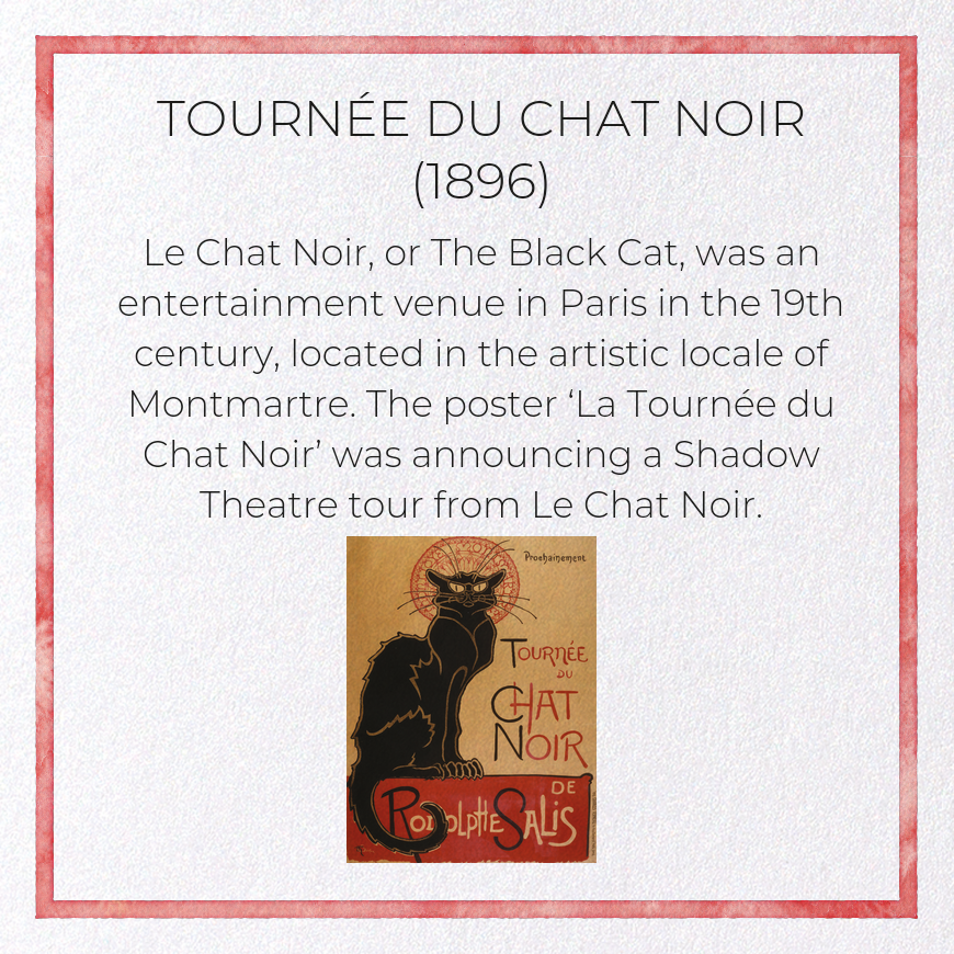 TOURNÉE DU CHAT NOIR (1896): Painting Greeting Card