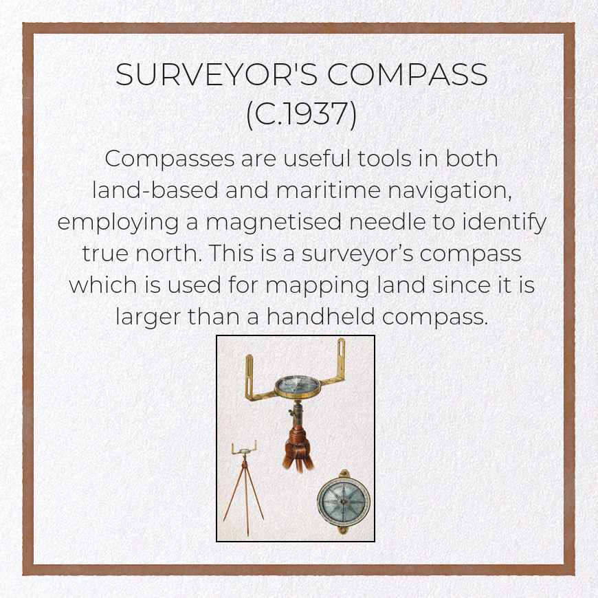 SURVEYOR'S COMPASS (C.1937): Painting Greeting Card