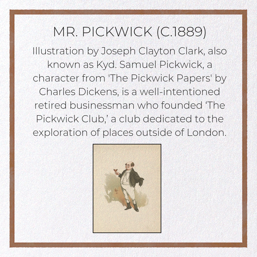 MR. PICKWICK (C.1889): Painting Greeting Card