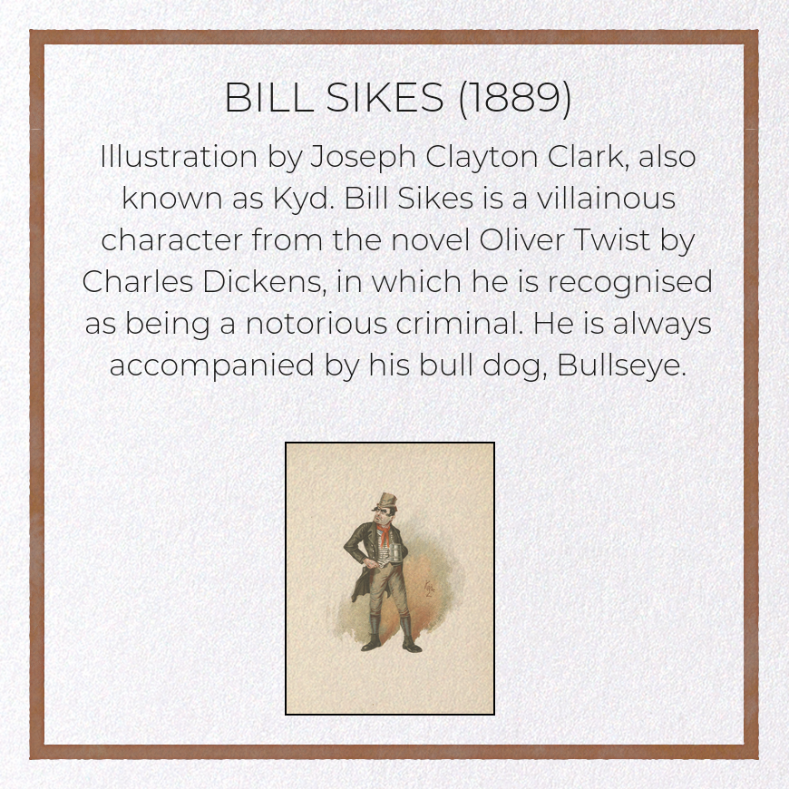 BILL SIKES (1889): Painting Greeting Card