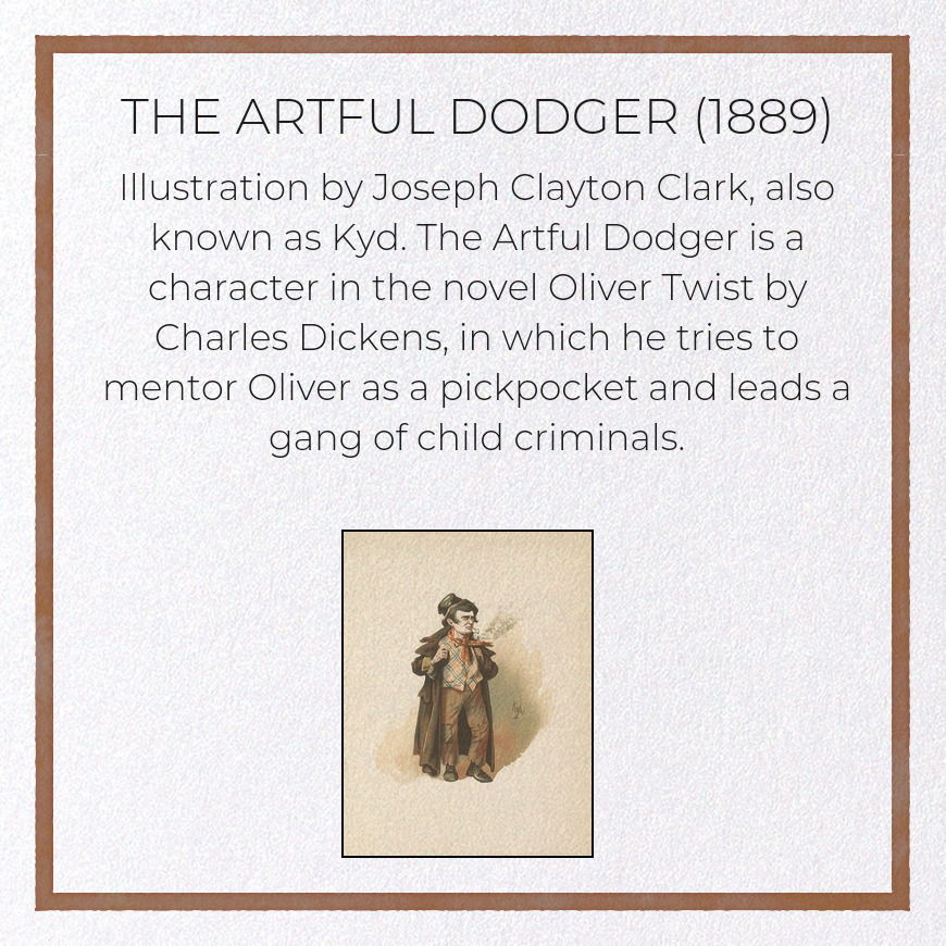 THE ARTFUL DODGER (1889): Painting Greeting Card