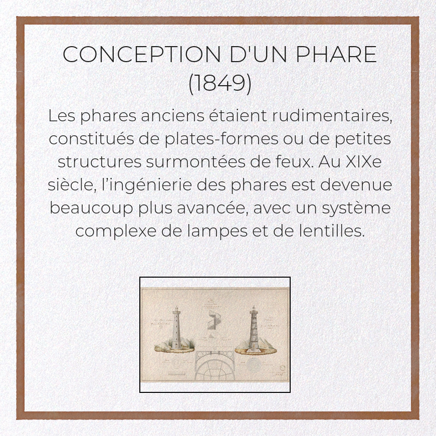 CONCEPTION D'UN PHARE (1849): Painting Greeting Card